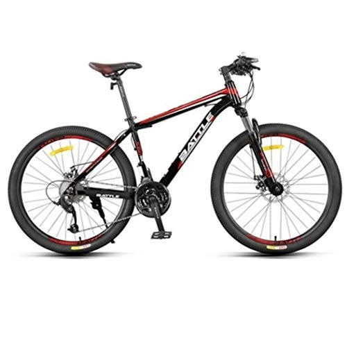 Mountain Bike : Kays Mountain Bike, 26 Inch Men / Women Hardtail Bicycles, Aluminium Alloy Frame, Dual Disc Brake Front Suspension, 27 / 30 Speed (Color : Red, Size : 24 Speed)
