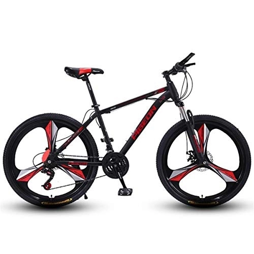 Mountain Bike : Kays Mountain Bike, 26 Inch Wheel, Carbon Steel Frame Men / Women Hardtail Mountain Bicycles, Dual Disc Brake And Front Fork (Color : Red, Size : 27-speed)