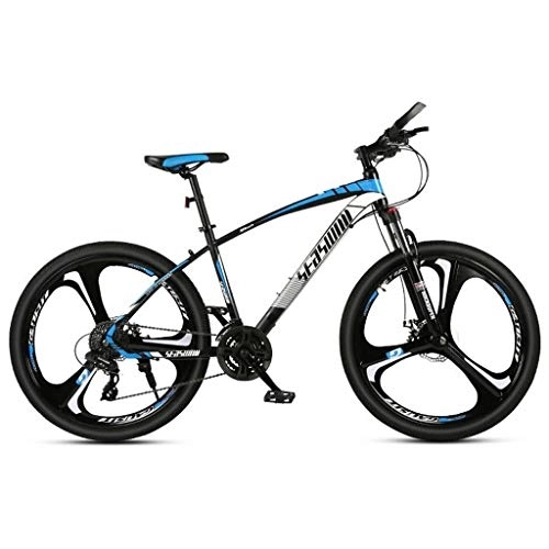 Mountain Bike : Kays Mountain Bike, 26'' Inch Women / Men MTB Lightweight Bicycles 21 / 24 / 27 / 30 Speeds Carbon Steel Frame Front Suspension (Color : Blue, Size : 21speed)