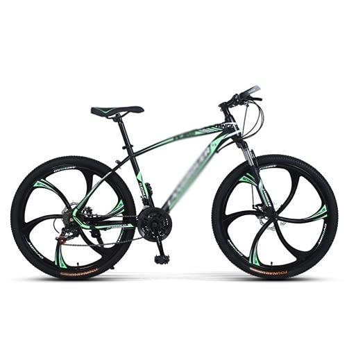 Mountain Bike : Kays Mountain Bike 26 Inches Wheels 21 / 24 / 27 Speed Gear System Dual Suspension Unisex Adult Mountain Bicycle For A Path, Trail & Mountains(Size:24 Speed, Color:Green)