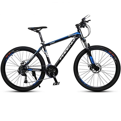 Mountain Bike : Kays Mountain Bike, 26" Lightweight Aluminium Alloy Frame Bike, Dual Disc Brake And Locked Front Suspension, 27 Speed (Color : Blue)