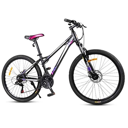 Mountain Bike : Kays Mountain Bike, Aluminium Alloy Frame 26 Inch Unisex Bicycles, Double Disc Brake And Front Suspension, 21 Speed (Color : D)