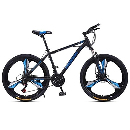 Mountain Bike : Kays Mountain Bike, Bicycles 26'' Wheel Lightweight Carbon Steel Frame 24 / 27 / 30 Speeds Disc Brake Front Suspension (Color : Blue, Size : 30speed)
