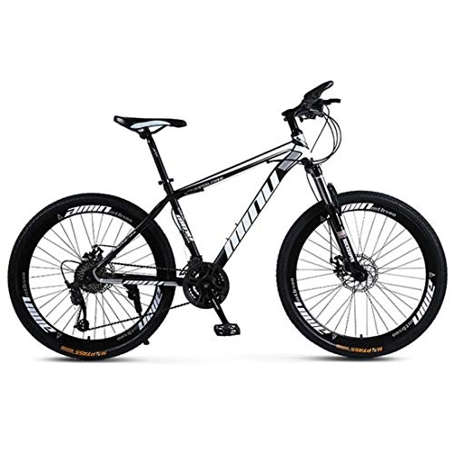 Mountain Bike : Kays Mountain Bike, Carbon Steel Frame Hardtail Mountain Bicycles, Disc Brake And Front Fork, 26 Inch Wheel (Color : Black, Size : 21-speed)