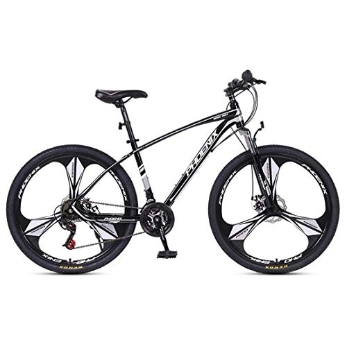 Mountain Bike : Kays Mountain Bike, Carbon Steel Frame Men / Women Hardtail Bicycles, Dual Disc Brake Front Suspension, 26 / 27.5 Inch Wheel (Color : Black, Size : 26inch)