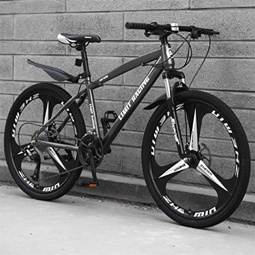 Mountain Bike : Kays Mountain Bike, Men / Women Hardtail Mountain Bicycles, Carbon Steel Frame, Dual Disc Brake And Lockout Front Fork, 26 Inch (Color : Black, Size : 21-speed)