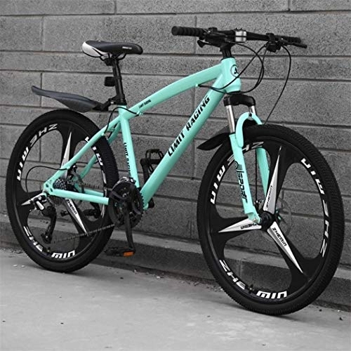 Mountain Bike : Kays Mountain Bike, Men / Women Hardtail Mountain Bicycles, Carbon Steel Frame, Dual Disc Brake And Lockout Front Fork, 26 Inch (Color : Green, Size : 24-speed)