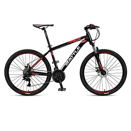 Mountain Bike : Kays Mountain Bike, Unisex Hard-tail Bicycles, Aluminium Alloy Frame, Dual Disc Brake Front Suspension, 26 Inch Spoke Wheel, 27 Speed (Color : Black)