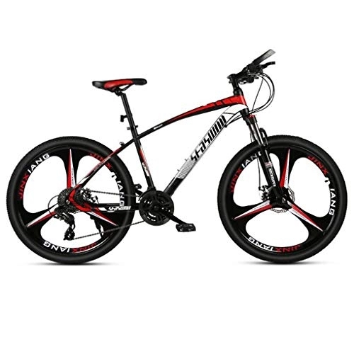 Mountain Bike : Kays Mountain Bike, Unisex Hardtail Mountain Bicycles, Dual Disc Brake Front Suspension, Carbon Steel Frame, 26 Inch Mag Wheel (Color : Red, Size : 27 Speed)