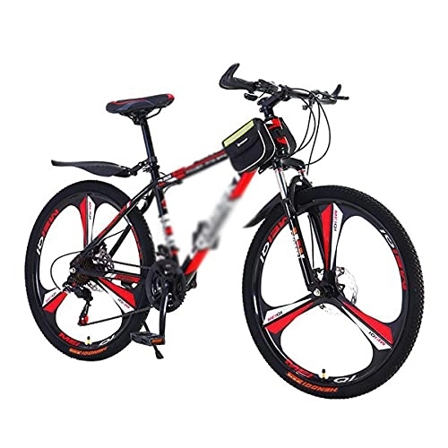 Mountain Bike : Kays Mountain Bike With 26 Inches Wheels Dual Suspension Bicycle Carbon Steel Frame With Lockable Shock-absorbing Front Fork(Size:21 Speed, Color:Red)