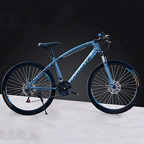 Mountain Bike : KFDQ Bike Bicycle Outdoor Cycling Fitness Portable 24 inch Mountain Bikes, High-Carbon Steel Hard Tail Mountain Bicycle, Lightweight Bicycle with Adjustable Seat, Double Disc Brake, Spring Fork, J, 21