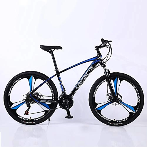 Mountain Bike : KP&CC 3 cutter Wheels Mountain Bike Adult Student Off-road Vehicle, Streamlined Frame, Shock-absorbing Ultralight for Men and Women, Blue