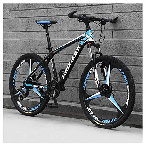 Mountain Bike : KXDLR 26" Front Suspension Folding Mountain Bike 30-Speeds Bicycle Men Or Women MTB High-Carbon Steel Frame with Dual Oil Brakes, Black