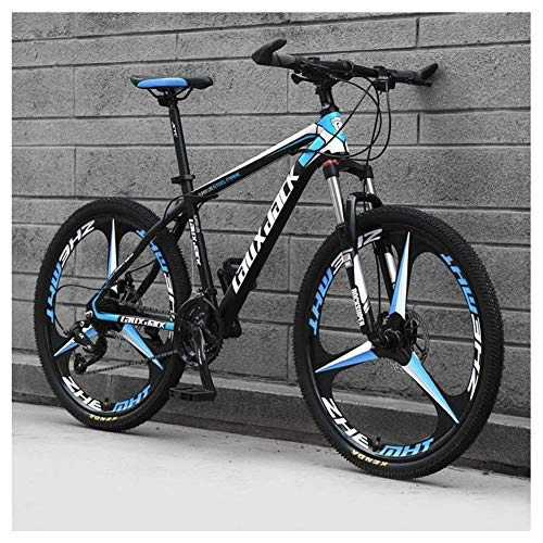 Mountain Bike : LHQ-HQ Outdoor sports Front Suspension Mountain Bike, 17Inch HighCarbon Steel Frame And 26Inch Wheels with Mechanical Disc Brakes, 24Speed Drivetrain, Black Outdoor sports Mountain Bike