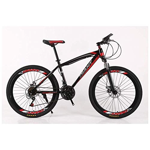 Mountain Bike : LHQ-HQ Outdoor sports Unisex's Mountain Bike / Bicycles 26'' Wheel Lightweight HighCarbon Steel Frame 2130 Speeds Shimano Disc Brake, 26" Outdoor sports Mountain Bike (Color : Red, Size : 21 Speed)