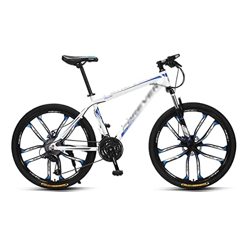 Mountain Bike : LZZB 26 Inches Mountain Bike 27 Speeds Dual Disc Brake MTB Bike for Men Woman Adult and Teens / Blue / 27 Speed
