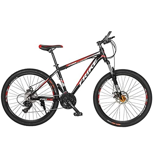 Mountain Bike : LZZB Adult Mountain Bike 26" inch Wheel Aluminum Alloy Frame 21 / 24 / 27 Speed for Men Woman Adult and Teens with Full Suspension and Dual Disc Brakes(Size:24 Speed) / 21 Speed