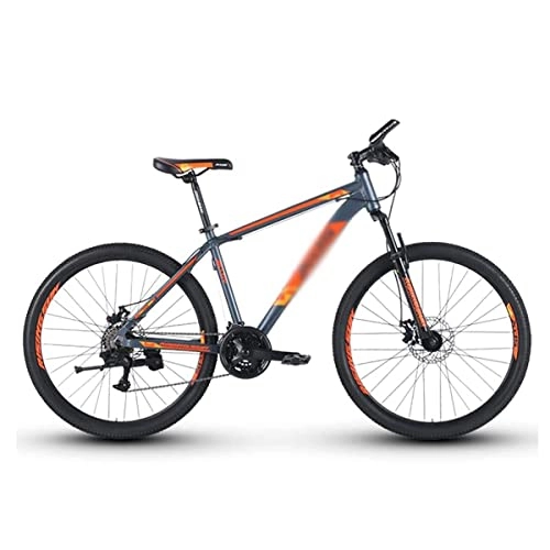Mountain Bike : LZZB Mountain Bikes 26 inch 3 Spoke Wheel Aluminum Alloy Frame 21 Speed with Mechanical Disc Brake for Men Woman Adult and Teens / Orange