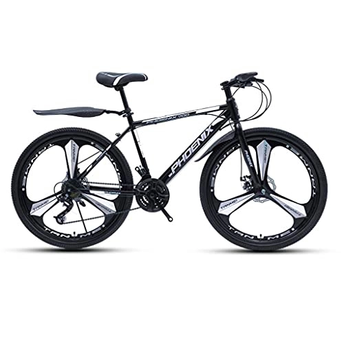 Mountain Bike : M-YN 24 / 26 Inch Mountain Bike For Men Womans 21 Speed Full Suspension Disc Brakes Beach Cruiser Bicycles(Size:24inch, Color:black)