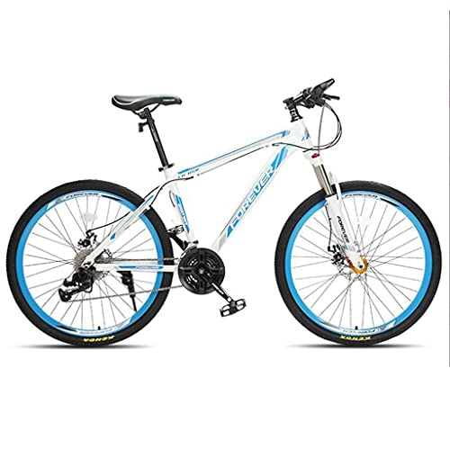 Mountain Bike : M-YN 27 Speed Mountain Bike W Dual Disc Brakes | 26" / 27.5" All-Terrain Bicycle W Full Suspension | Adult Road & Offroad Bike For Men Women(Size:26inch, Color:blue)