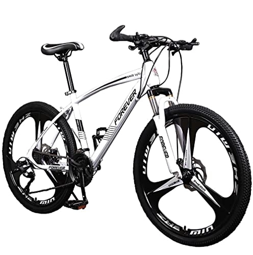 Mountain Bike : MDZZYQDS 26-inch Mountain Bike, Hardtail Mountain Bike High Carbon Steel Frame Double Disc Brake with Lockable Front Suspension, 30-Speed Men and Women's Outdoor Cycling Road Bike