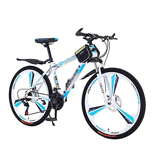 Mountain Bike : MENG 26" Wheel Mountain Bike for Men Woman Adult and Teens 21 Speed with Disc Brake and Suspension Fork / White / 27 Speed
