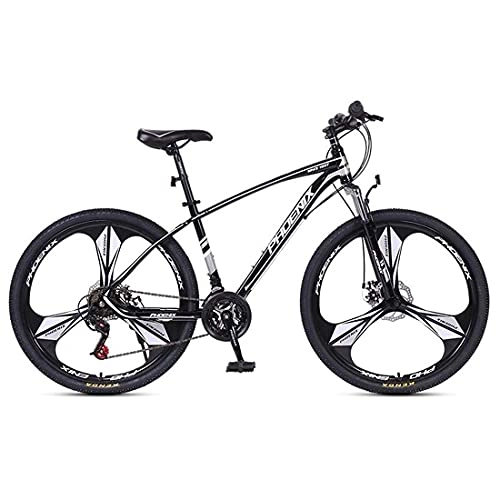 Mountain Bike : MENG 27.5 inch Mountain Bike, MTB, Suitable for Men and Women Cycling Enthusiasts, 24 Speed Gearshift, Fork Suspension, Dual Disc Brakes(Size:27 Speed, Color:Blue) / Black / 24 Speed