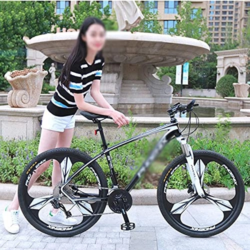 Mountain Bike : MENG Mountain Bikes 26 / 27.5 Inches Wheels 33 Speed Dual Suspension Bicycle with Aluminum Alloy Frame / White / 26 in