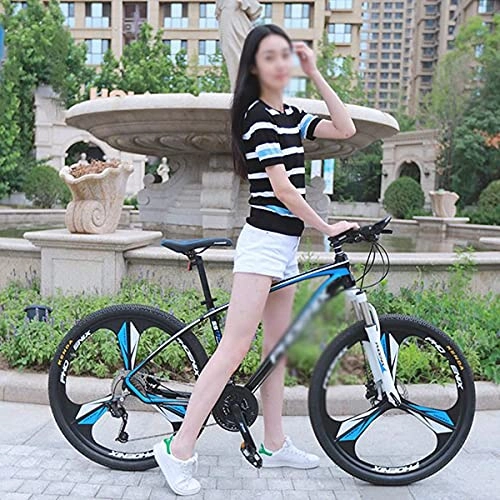 Mountain Bike : MENG Mountain Bikes 26 / 27.5 Inches Wheels 33 Speed Mountain Bicycle Dual Disc Brake Bicycle with Lightweight Aluminum Frame for Boys Girls Men and Wome / Blue / 26 in