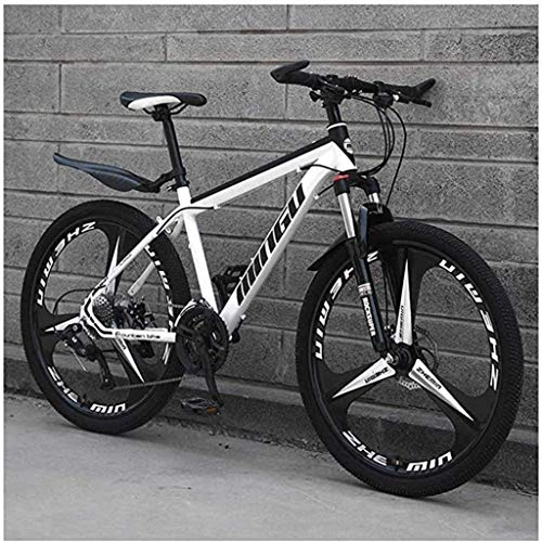 Mountain Bike : MJY 26 inch Men's Mountain Bikes, High-Carbon Steel Hardtail Mountain Bike, Mountain Bicycle with Front Suspension Adjustable Seat 5-27, 24 Speed