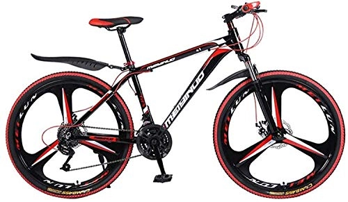 Mountain Bike : MJY 26 inch Mountain Bike Bicycle, High Carbon Steel and Aluminum Alloy Frame, Double Disc Brake, Hardtail Mountain Bike 6-24, B, 21 Speeds