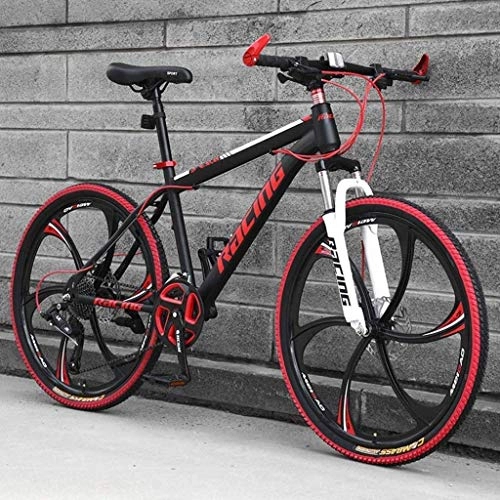 Mountain Bike : MJY 26 inch Mountain Bikes, Men's Dual Disc Brake Hardtail Mountain Bike, Bicycle Adjustable Seat, High-Carbon Steel Frame, 21 / 24 / 27 Speed 7-2, A2, 27
