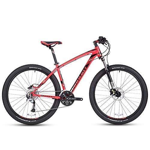 Mountain Bike : MJY 27-Speed Mountain Bikes, 27.5 inch Big Wheels Hardtail Mountain Bike, Adult Women Men's Aluminum Frame All Terrain Mountain Bike, Red