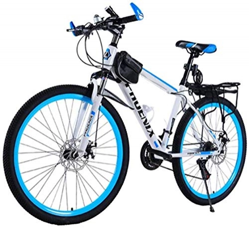 Mountain Bike : MJY Variable Speed Bicycle, 26" Mens Mountain Bike, Aluminum Frame, Trigger Shift, Shock-Absorbing Off-Road Bike, Adjustable Seat, Men and Women 7-10, 21 Speed