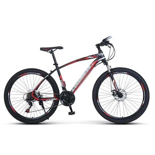 Mountain Bike : Mountain Bike 26 Inch Wheels Mountain Bike 21 / 24 / 27 Speed Bicycle For A Path Trail & Mountains With Suspension Fork Daul Disc Brakes(Size:27 Speed, Color:Red)