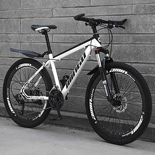 Mountain Bike : Mountain Bike 26 Inches, Double Disc Brake Frame Bicycle Hardtail With Adjustable Seat, Country Men'smountain Bikes 21 / 24 / 27 / 30 Speed, B-30speed