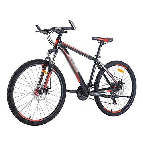Mountain Bike : Mountain Bike 26" Wheel Dual Suspension Mountain Bike For Men Woman Adult And Teens Aluminum Alloy Frame 24 Speed With Mechanical Disc Brake(Color:BlackRed)