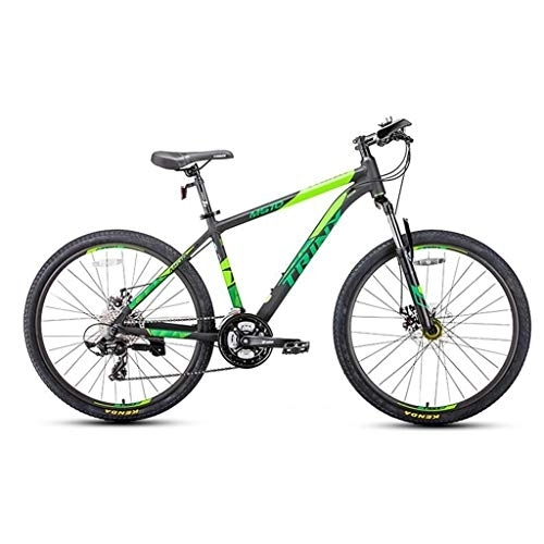 Mountain Bike : Mountain Bike, 26inch Wheel, Aluminium Alloy Frame Bicycles, Double Disc Brake and Front Fork, 24 Speed (Color : Green)