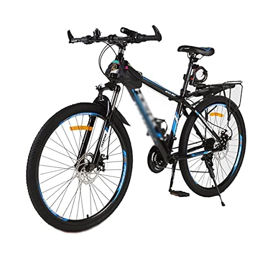 Mountain Bike : Mountain Bike Adult Mountain Bike 26 Inch Wheels Adult Bicycle 24-Speed Bike For Men And Women MTB Bike With Double Disc Brake Suspension Fork For A Path, Trail & Mountains(Size:24 Speed, Color:Blu