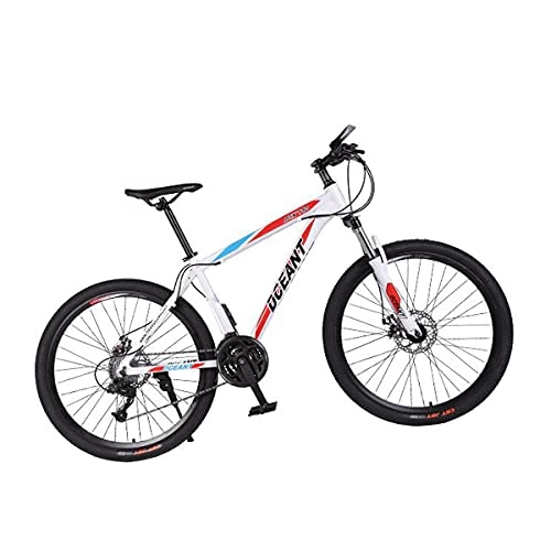 Mountain Bike : Mountain Bike Adult Mountain Bike 26 Inch Wheels Mountain Trail Bike High Carbon Steel Outroad Bicycles 21-Speed Bicycle Front Suspension MTB ​​Gears Dual Disc Brakes Mountain Bicycle For Adults Mens