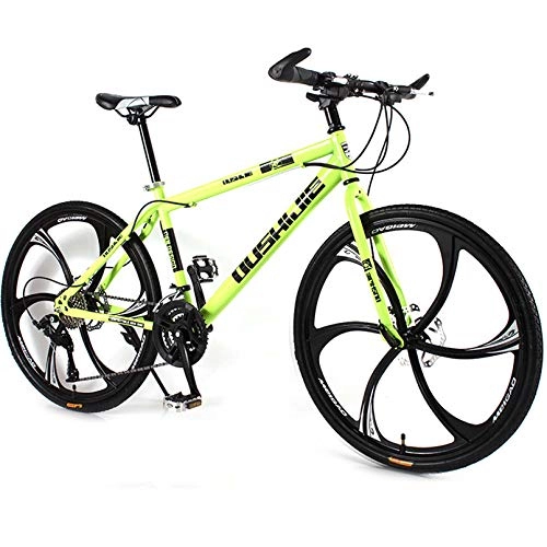 Mountain Bike : Mountain Bike, Adult Mountain Trail Bike 26 Inch Wheels 21 / 24 / 27 / 30 Speed Bicycle MTB Gears Dual Disc Brakes Mountain Bicycle, Green, 30 Speed