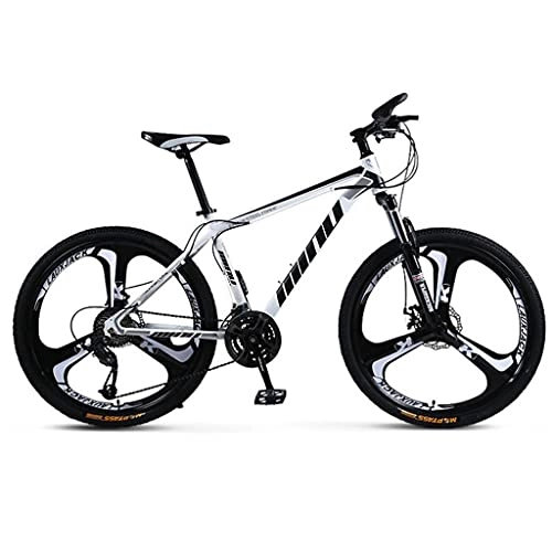 Mountain Bike : Mountain Bike Bicycle 26 Inches Mens MTB Disc Brakes 3 / 6-Spokes(Size:26inch, Color:white)