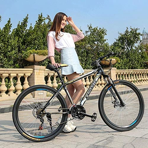 Mountain Bike : Mountain Bike Bike Bicycle Men's Bike 26" MTB Mountain Bicycles for Mens Womens Front Suspension Ravine Bike 21 / 24 / 27 Speeds Dual Disc Brake Carbon Steel Frame Mountain Bike Mens Bicycle Alloy Frame B