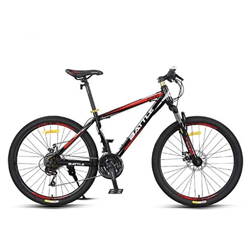 Mountain Bike : Mountain Bike Bike Bicycle Men's Bike Mountain Bike, 26 Inch Carbon Steel Frame Bicycles, Dual Disc Brake And Front Suspension, Spoke Wheel Mountain Bike Mens Bicycle Alloy Frame Bicycle ( Color : Red )