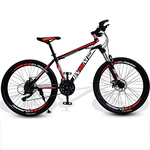 Mountain Bike : Mountain Bike Bike Bicycle Men's Bike Mountain Bike, 26 Inch Hardtail Mountain Bicycles, Carbon Steel Frame, Front Suspension Double Disc Brake, 21 / 24 / 27 Speeds Mountain Bike Mens Bicycle Alloy Frame Bicy