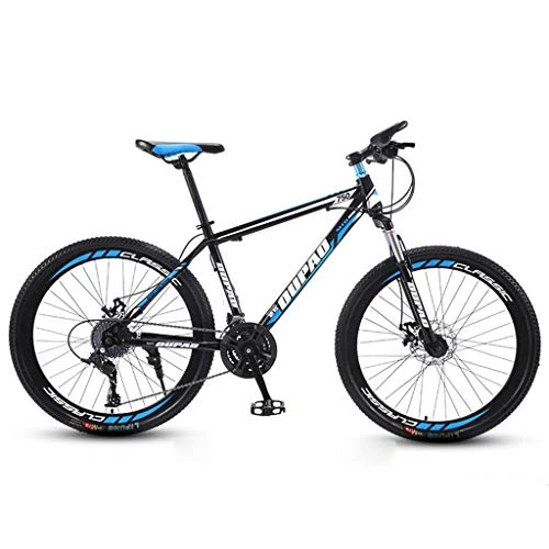 Mountain Bike : Mountain Bike Bike Bicycle Men's Bike Mountain Bike, Carbon Steel Frame Hardtail Mountain Bicycles, Double Disc Brake and Front Fork, 26inch Spoke Wheel Mountain Bike Mens Bicycle Alloy Frame Bicycle