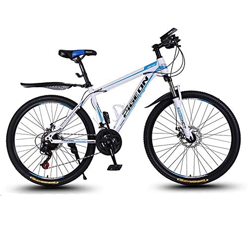 Mountain Bike : Mountain Bike Bike Bicycle Men's Bike Mountain Bike MTB 26 Inch Adult Bicycle Carbon Steel Hardtail Ravine Bike, Front Suspension and Dual Disc Brake Spoke Wheels, 21 Speed Mountain Bike Mens Bicycle A