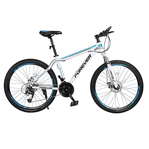 Mountain Bike : Mountain Bike, Carbon Steel Frame Hard-tail Bicycles, Dual Disc Brake and Front Fork, 26inch Spoke Wheel (Color : B, Size : 24-speed)