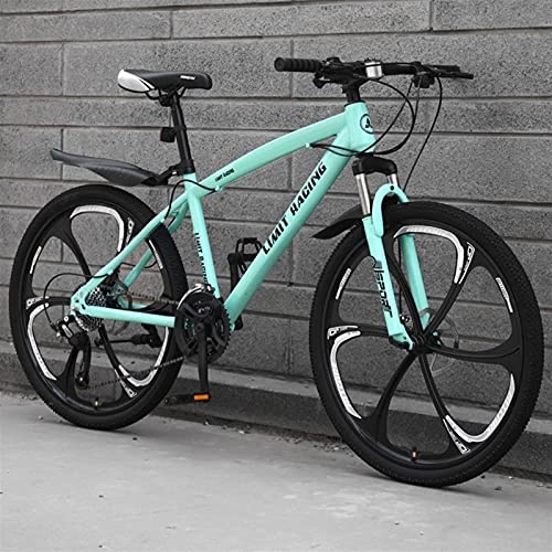 Mountain Bike : Mountain Bike For Adults, 26 Inch Road Bike, Outdoors Cycling Racing Bicycle, High Carbon Steel Full Suspension City Commuter With Disc Brakes For Men And Women(Size:27-speed, Color:blue)