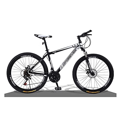 Mountain Bike : Mountain Bike Mountain Bike 21 Speed Steel Frame 26 Inches Spoke Wheels Front Suspension Cycling Bike For A Path, Trail & Mountains(Size:21 Speed, Color:Black)